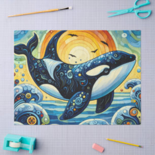 Papel De Seda Orca Whimsic Orca Beach Coastal Decoupage