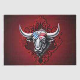 Papel De Seda Orgulho e força, um touro americano