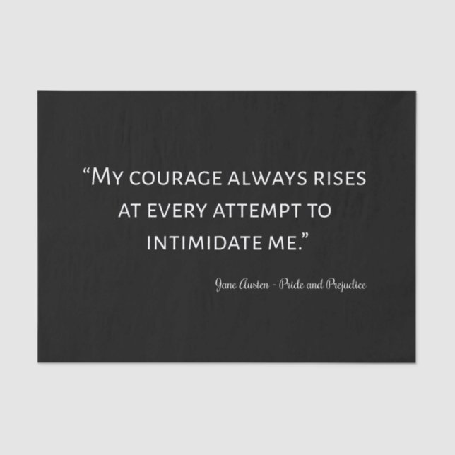 Papel De Seda Orgulho e Preconceito Citação I (Frente )