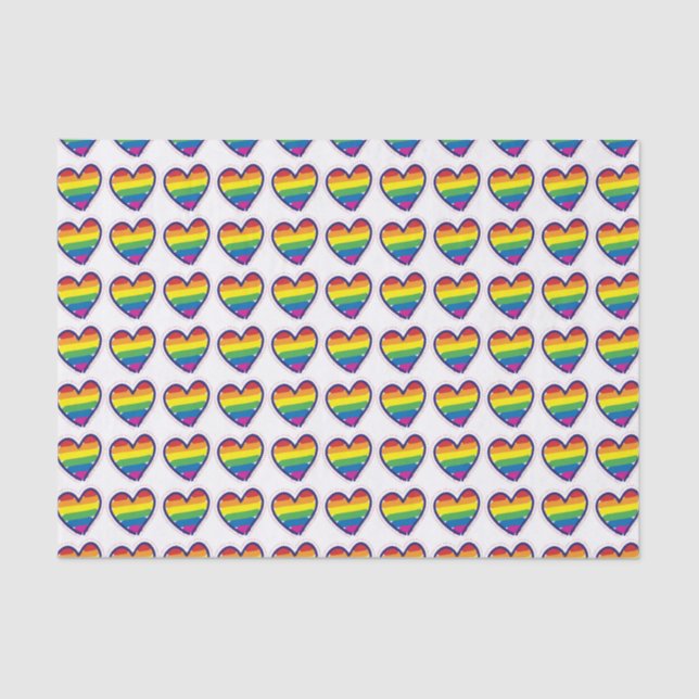 Papel De Seda Orgulho gay Love Heart (Frente )