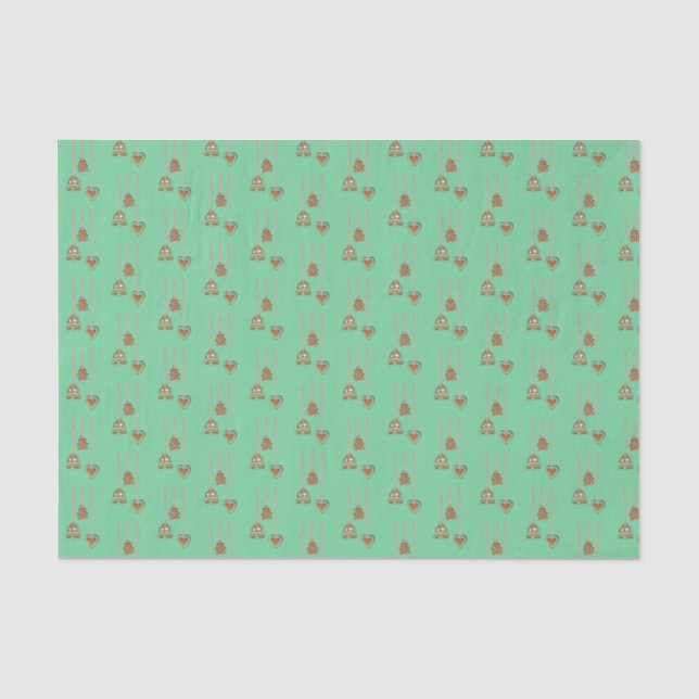 Papel De Seda Ornações de Gingerbird Xmas (Frente )