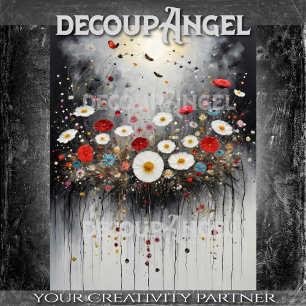 Papel De Seda Ornament Floral Colorida Ver. - Decoupage -