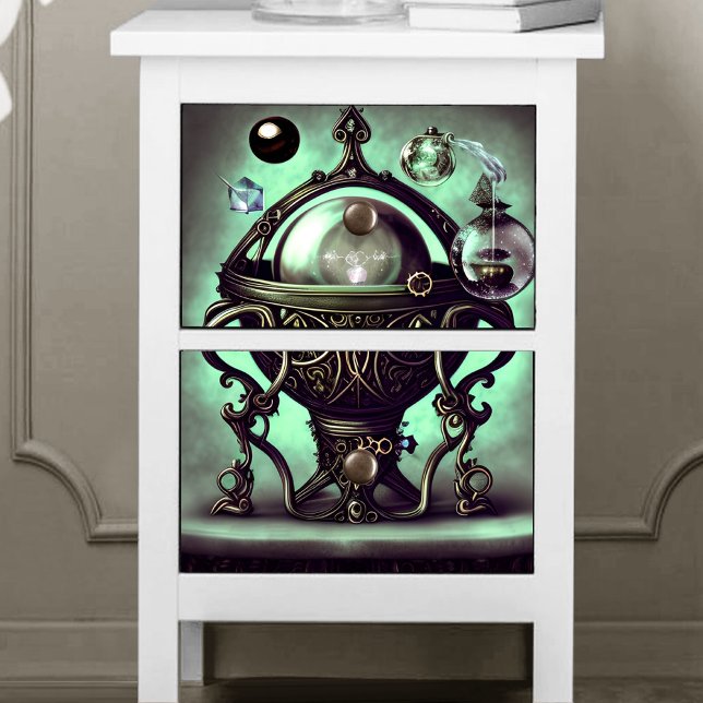 Papel De Seda Ornamentado Cauldron com esfera e órbitas de crist (Criador carregado)