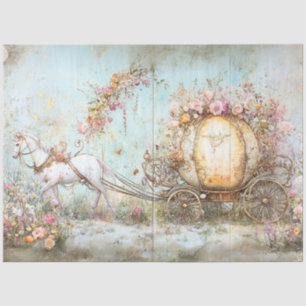 Papel De Seda Ornamentado de dissociação Carruagem de pastel  de