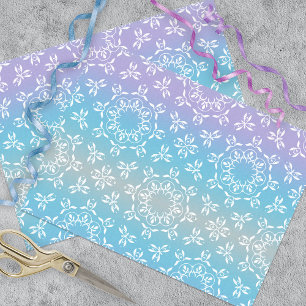 Papel De Seda Ornamentado Elegente Iridescente de Mão Roxo Paste