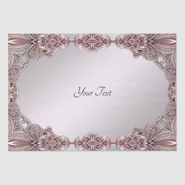 Papel de Seda Ornamental Rosa (Frente )