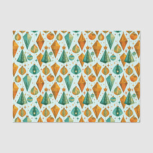 Papel De Seda Ornamento Atômica Retronatalício Moderno do Século