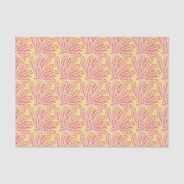 Papel De Seda Ornamento com orelhas de trigo (Frente )