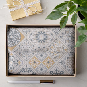 Papel De Seda Ornamento tradicional português e espanhol Boho