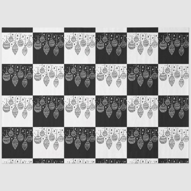 Papel De Seda Ornamentos Brancos Elegantes Brancos Modernos (Frente )