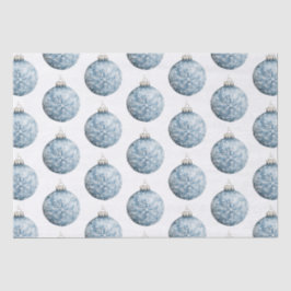 Papel De Seda Ornamentos de Flocos de Neve de Natal Branco Azul