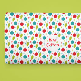 Papel De Seda Ornamentos de Natais vintages Retroativos Padrão