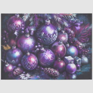 Papel De Seda Ornamentos em tons de giz roxo