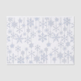 Papel De Seda Ornamentos Flocos de Neve Azul-Gelo