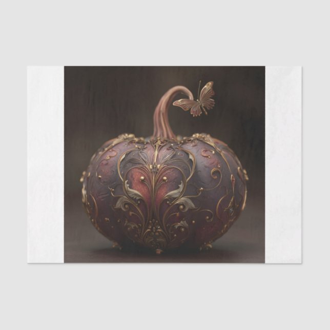 Papel De Seda Ornate Pumpkin (Frente )