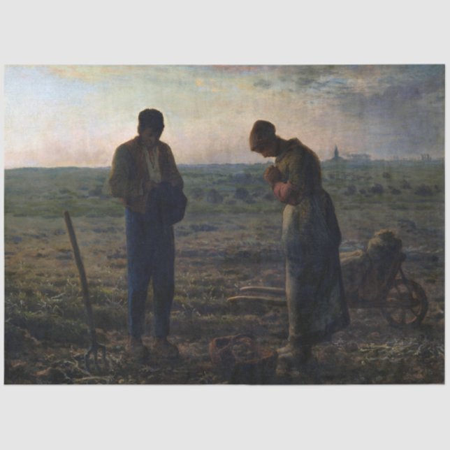 Papel De Seda Os Angelus, Jean-Francois Millet, 1857-1859 (Frente )
