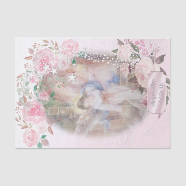 Papel De Seda Os Anjos Estão Conosco (Frente )