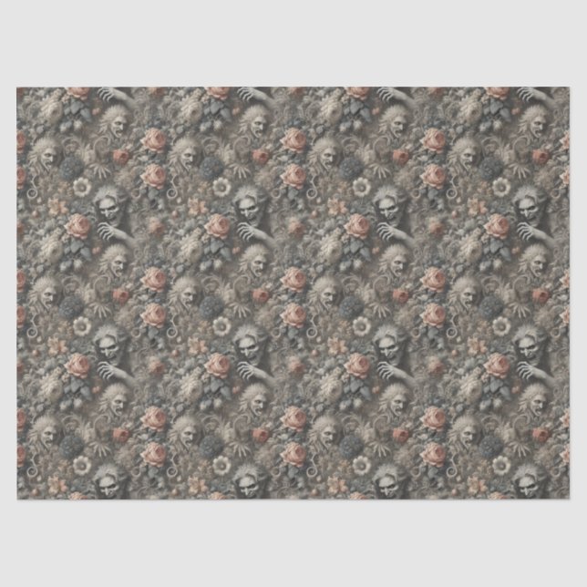 Papel De Seda Os Cinzentos - Design vitoriano gótico (Frente )
