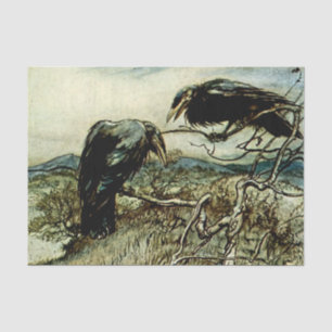 Papel De Seda “Os Dois Corvos” por Arthur Rackham