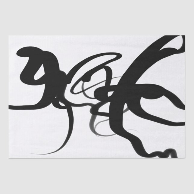 Papel De Seda Os drivers: Abstrato preto e branco (Frente )