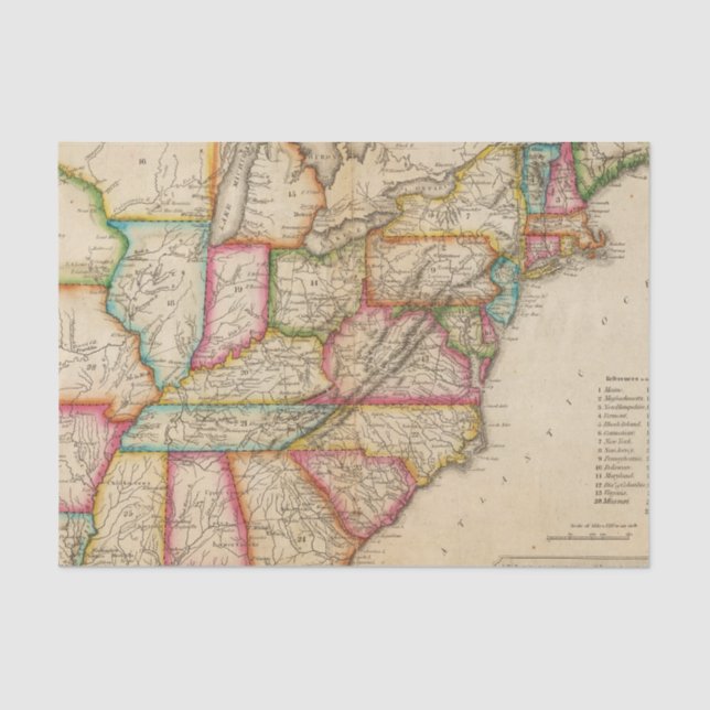 Papel De Seda Os Estados Unidos 11 (Frente )