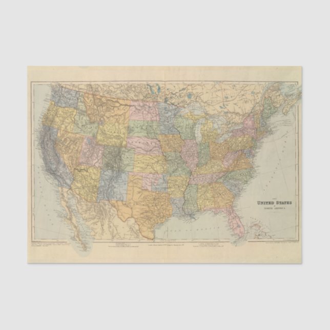 Papel De Seda Os Estados Unidos 23 (Frente )