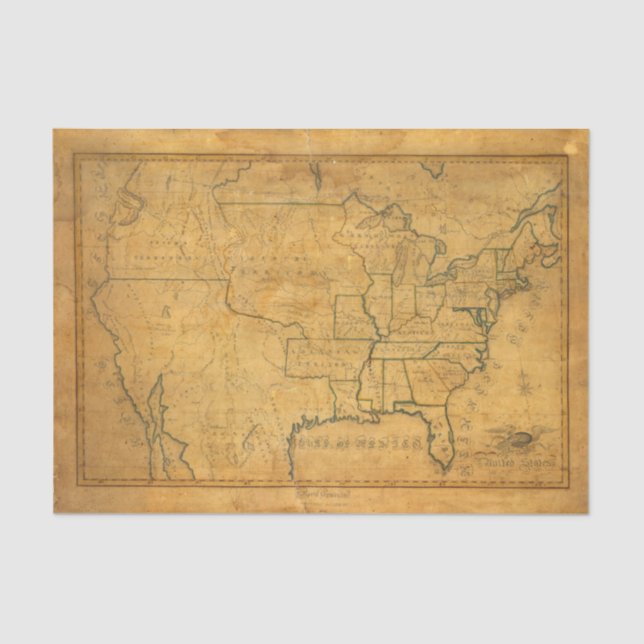 Papel De Seda Os Estados Unidos 25 2 (Frente )