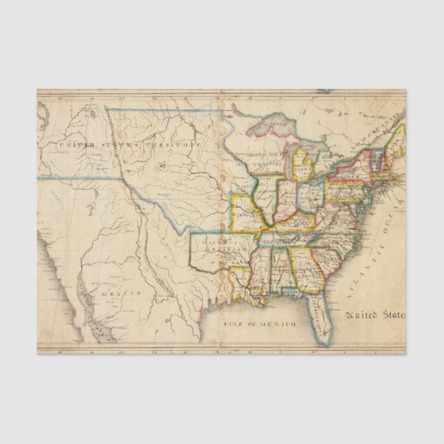 Papel De Seda Os Estados Unidos 26 (Frente )