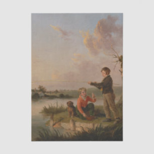 Papel De Seda Os Jovens Pescadores por Edmund Bristow