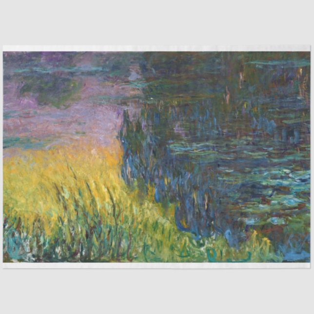Papel De Seda Os Lírios De Água - Sol De Arranque, Claude Monet, (Frente )