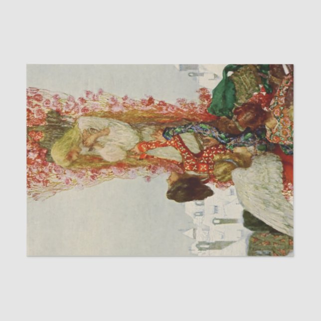 Papel De Seda "Os Sete Cisnes" de Heirich Lefler (Frente )