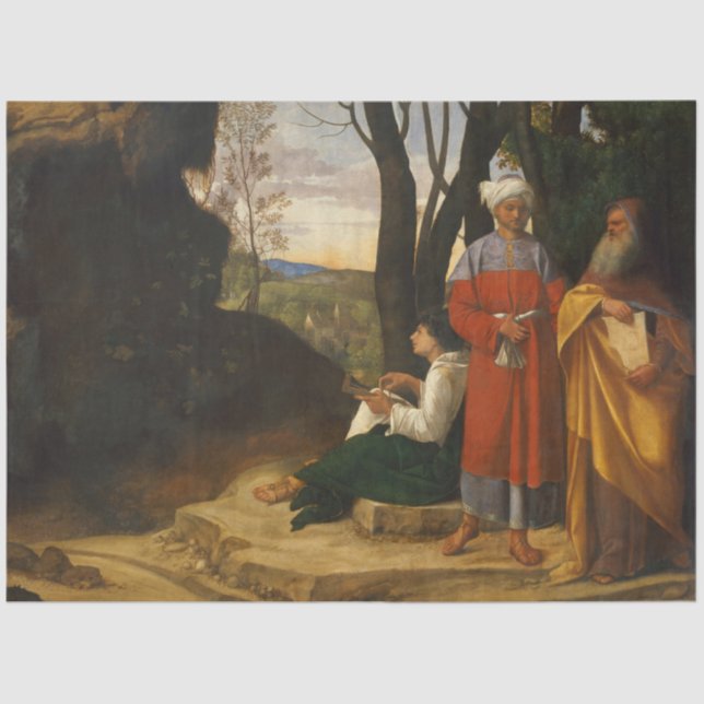 Papel De Seda Os Três Filósofos (Sábios) (de Giorgione) (Frente )