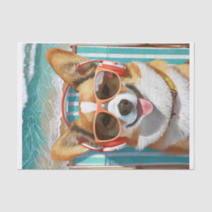 Papel De Seda Oscar faz a Riviera, Corgi Amando a Vida