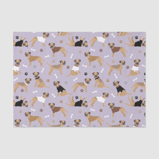 Papel De Seda Ossos e patas de fronteira (Frente )