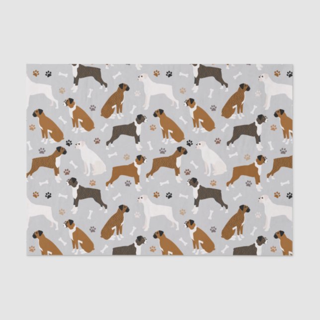 Papel De Seda Ossos e patas do cão-boxim (Frente )