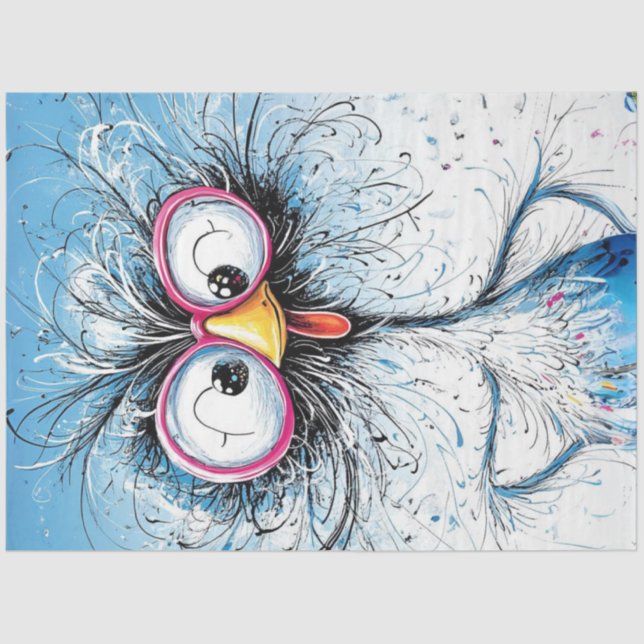 Papel De Seda Ostrich Wackadoodle Com Cabelo Wirecional Desacopl (Frente )