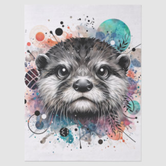 Papel De Seda Otter Face Multicolor
