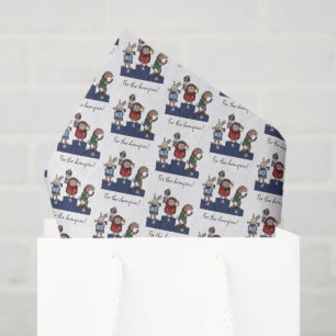 Papel De Seda Ouriço Para o Campeão! Parabéns Presente Arte