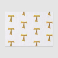 Ouro 3-D Olhar Franciscan Tau Cross