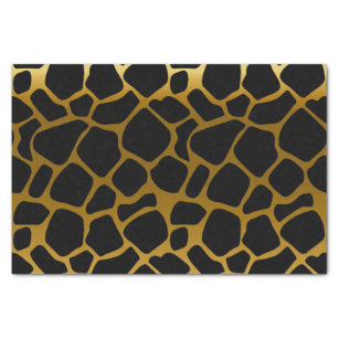 Papel De Seda Ouro corajoso e pontos pretos do girafa