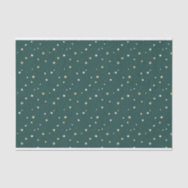 Papel De Seda Ouro de estrelas no céu verde