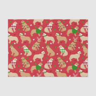 Papel De Seda Ouro de Natal