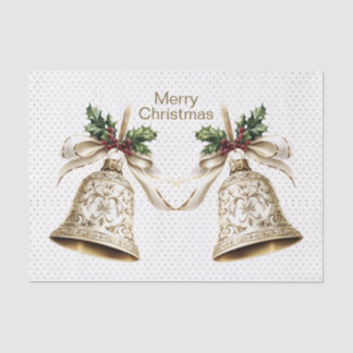 Papel De Seda Ouro de Natal Shiny Stars Green Folhas