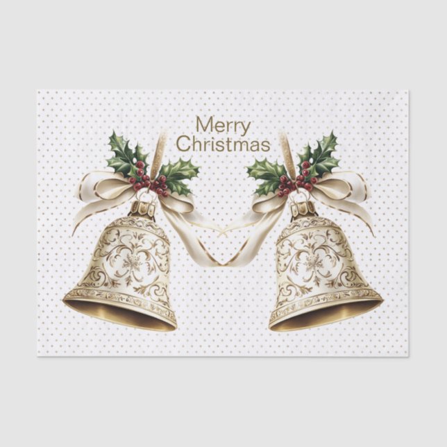 Papel De Seda Ouro de Natal Shiny Stars Green Folhas (Frente )