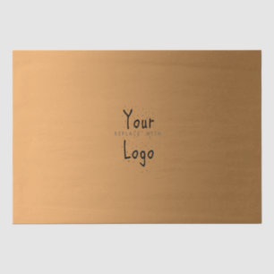Papel De Seda Ouro elegante do inclinação com logotipo feito s