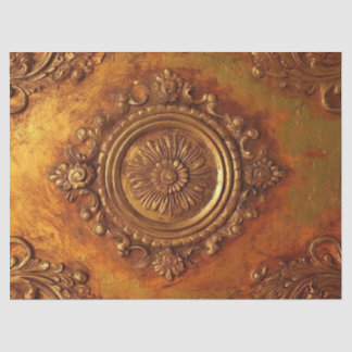 Papel De Seda Ouro falso a frio Ouro vitoriano ornamento queimad