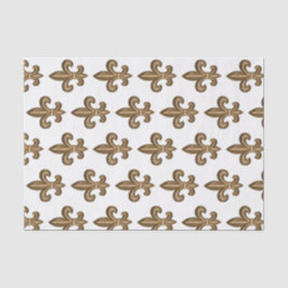 Papel De Seda Ouro francês Fleur de Lis Crest