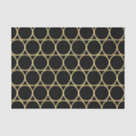 Papel De Seda Ouro Glam & Anéis Pretos (Qualquer Cor) Glam Moder