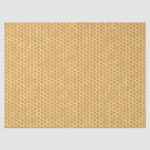 Papel De Seda Ouro Honeycomb Pattern