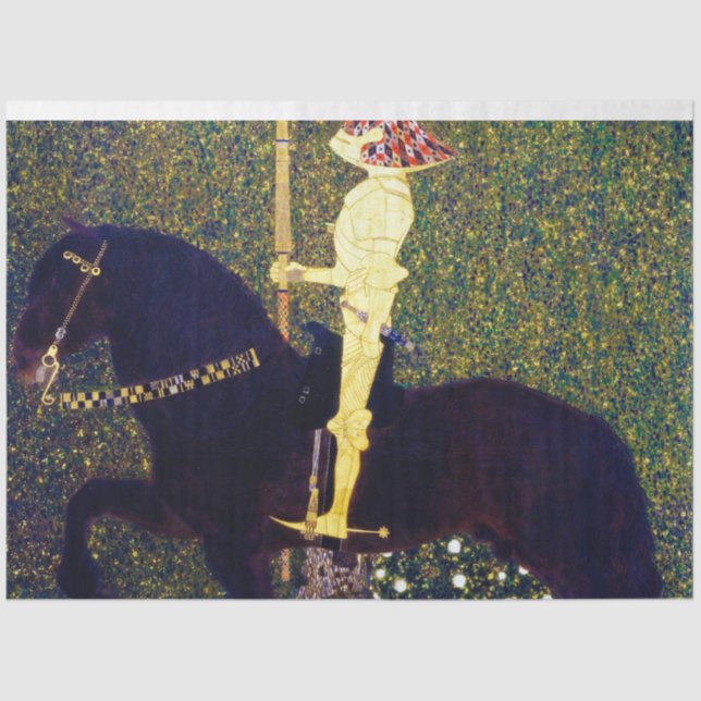 Papel De Seda Ouro Knight, Gustav Klimt (Frente )